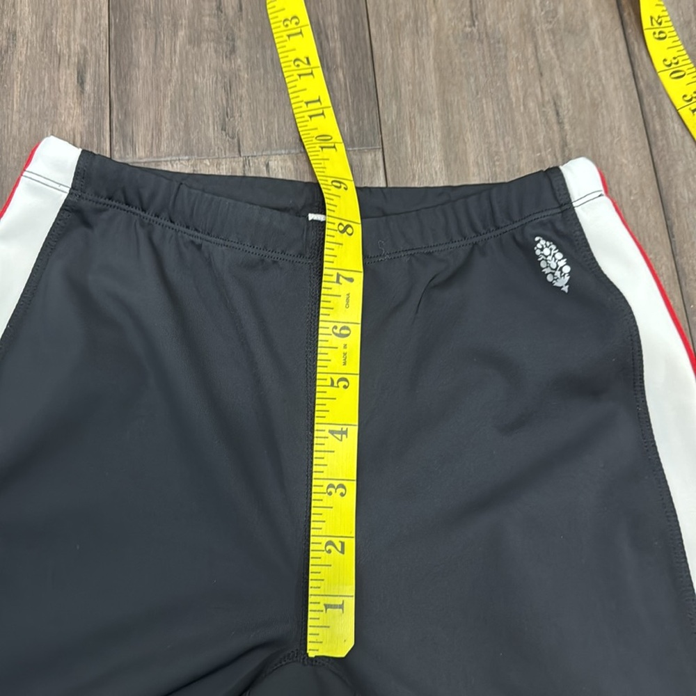 FP Movement Dale leggings Black Track Pants with Red and White Accents - Picture 8 of 9